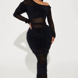 Elegant Black Off-Shoulder Dress